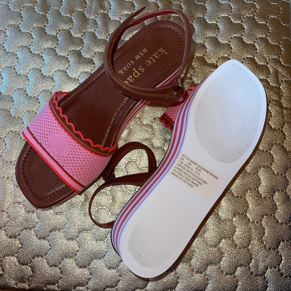 NEW Kate Spade Striped Highrise Wedges - Picture 12 of 12